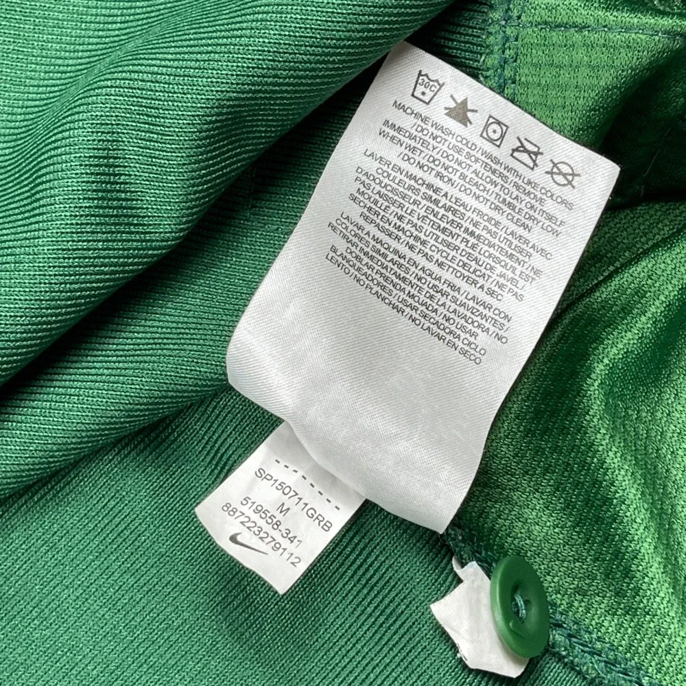 Nike Baseball Jersey Mens Medium Green Button Athletic Team‎ Sports Athleisure